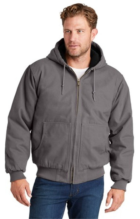 Washed Duck Cloth Insulated Hooded Work Jacket CSJ41
